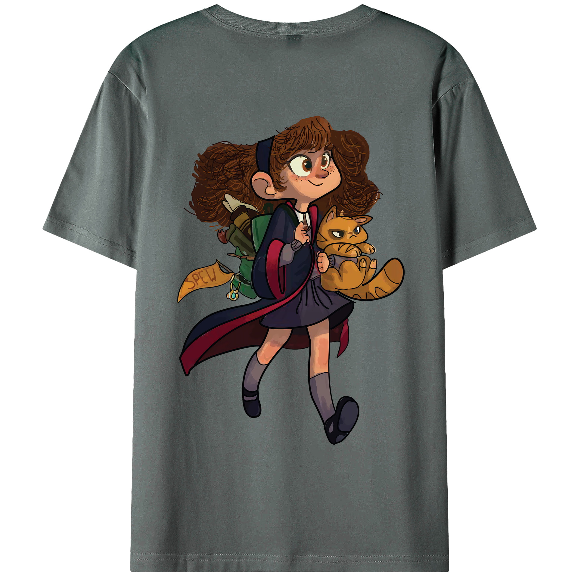 （画像用） Harry Potter ハリー・ポッターシリーズ 綿100％ メンズ半袖Tシャツ（バックプリント） 通気性